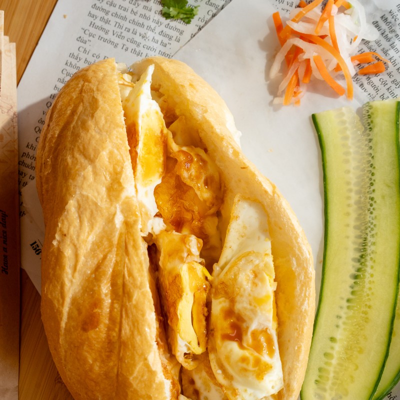 Rried Eggs Banh Mi